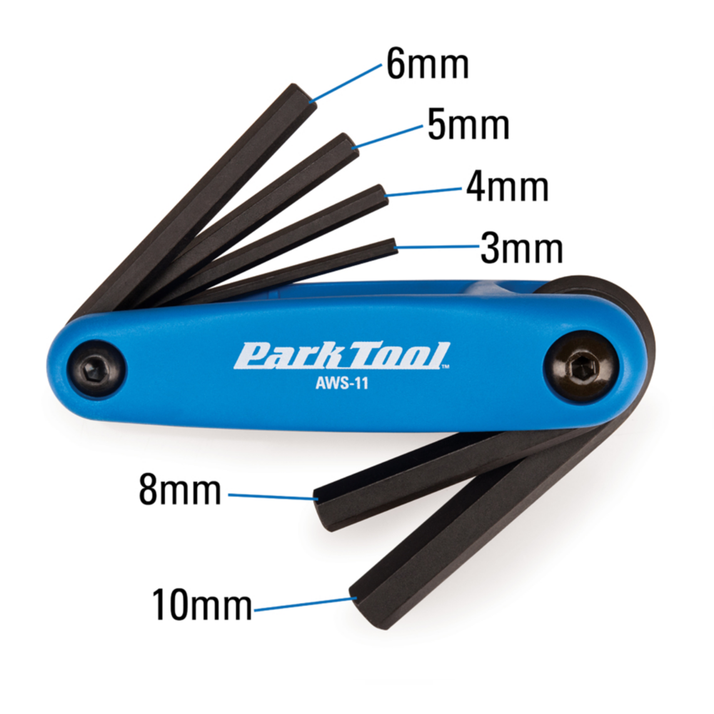 AWS-11-2 JUEGO DE LLAVES HEXAGONALES PLEGABLES 3 - 10mm PARK TOOL
